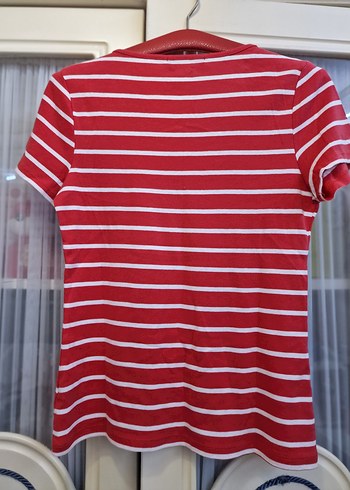 Kırmızı Çizgili Hamile Tişörtü - Görsel 5