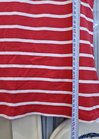 Kırmızı Çizgili Hamile Tişörtü - Görsel 4