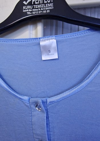 Mavi Lohusa ve Emzirme Gecelik, Uzun Kollu - Görsel 2