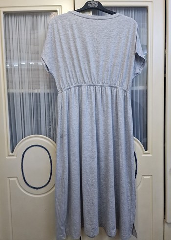 Gri Hamile ve Emzirme Uzun Gecelik - Görsel 5