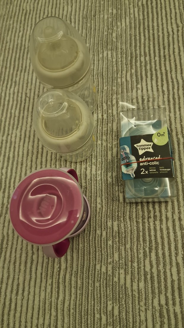 Beyaz Bebek Biberonları, Pastel Desenli - Görsel 4