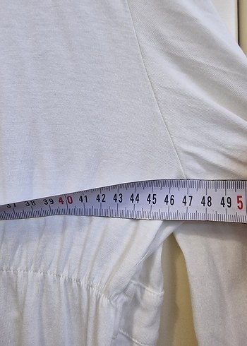 Uzun Kollu Beyaz Midi Kadın Sabahlık - Görsel 5