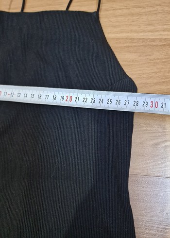 Siyah İnce Askılı Midi Örme Elbise - Görsel 2