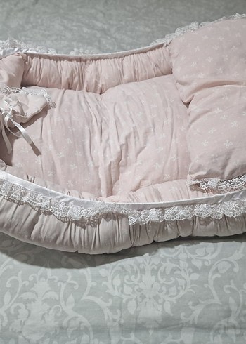 Pembe Bebek Uyku Minderi Dantel Detaylı - Görsel 2