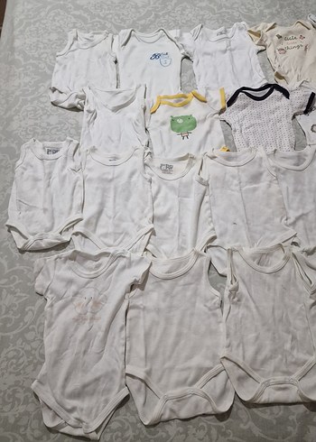 Bebek Erkek Kısa Kollu Beyaz Body - Görsel 2