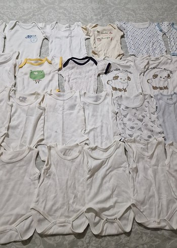 Bebek Erkek Kısa Kollu Beyaz Body - Görsel 3