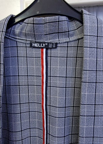 Helly Hansen Ekose Desenli Gri Uzun Hırka