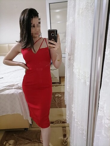 xs Beden Kırmızı elbise