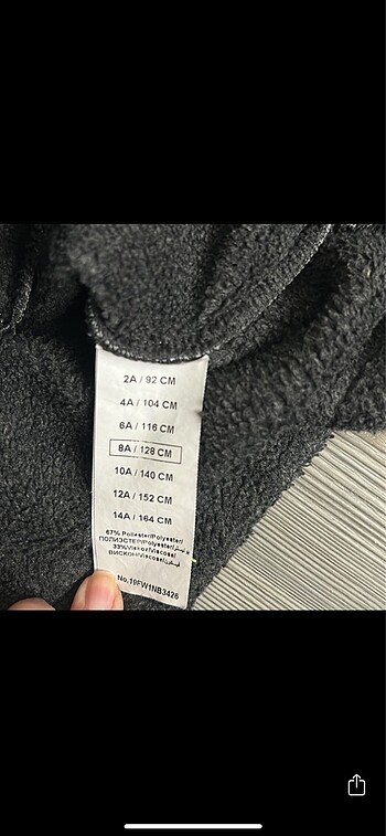8 Yaş Beden gri Renk B&G Store Nebati sweatshirt fermuarlı