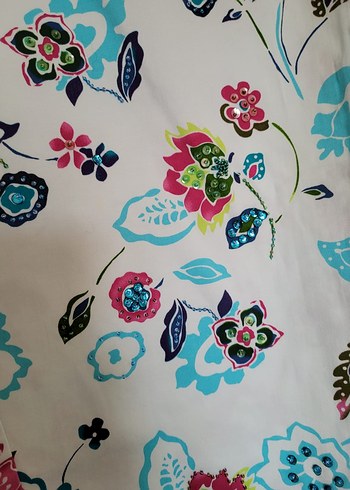 Çiçek Desenli Pamuklu Bohem Kadın Pantolon - Görsel 7