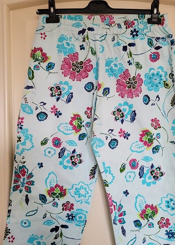 Çiçek Desenli Pamuklu Bohem Kadın Pantolon - Görsel 5