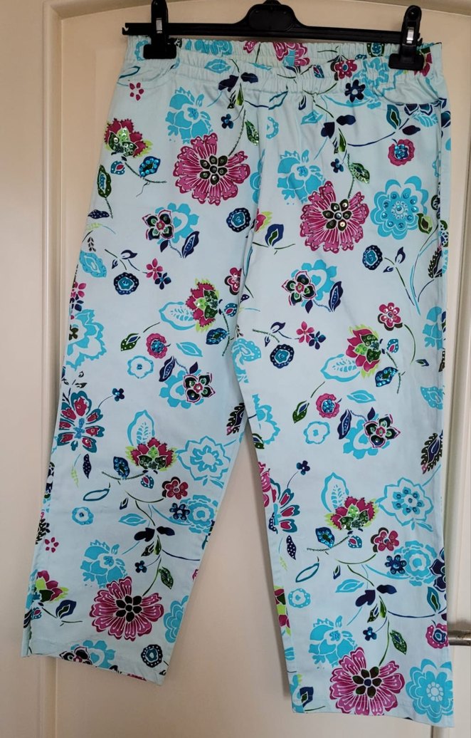 Çiçek Desenli Pamuklu Bohem Kadın Pantolon - Görsel 3