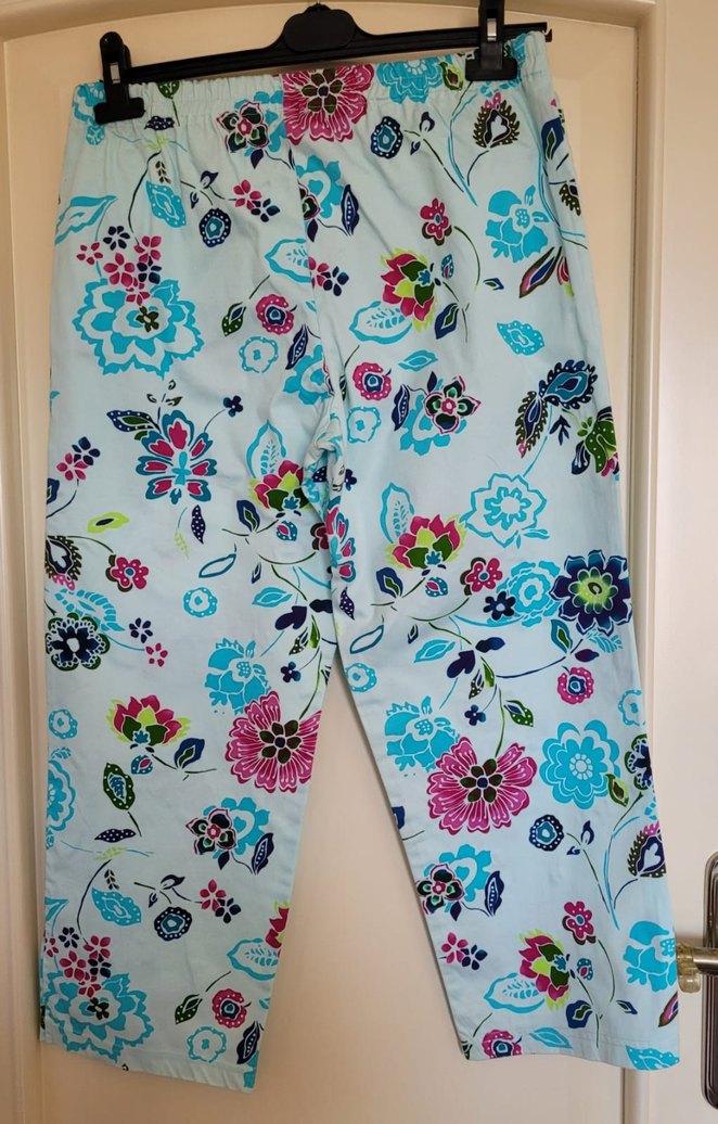 Çiçek Desenli Pamuklu Bohem Kadın Pantolon - Görsel 4