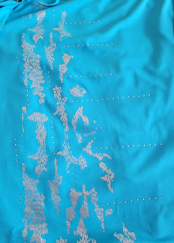 Faik Sönmez Mavi Baskılı  Bluz - Görsel 10