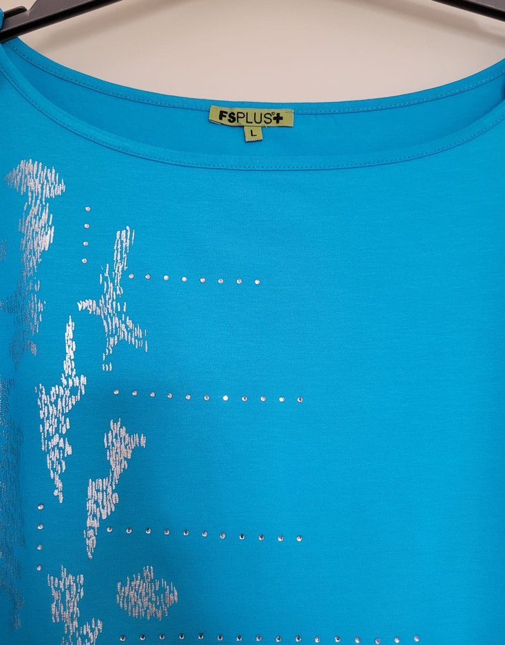 Faik Sönmez Mavi Baskılı  Bluz - Görsel 3