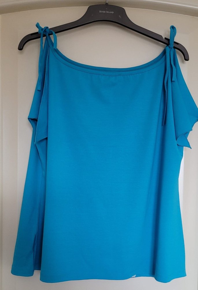 Faik Sönmez Mavi Baskılı  Bluz - Görsel 5