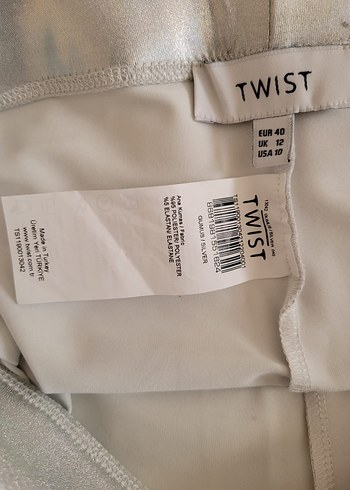 Twist Parlak Gümüş Biker Tayt - Görsel 8