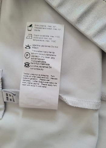 Twist Parlak Gümüş Biker Tayt - Görsel 9