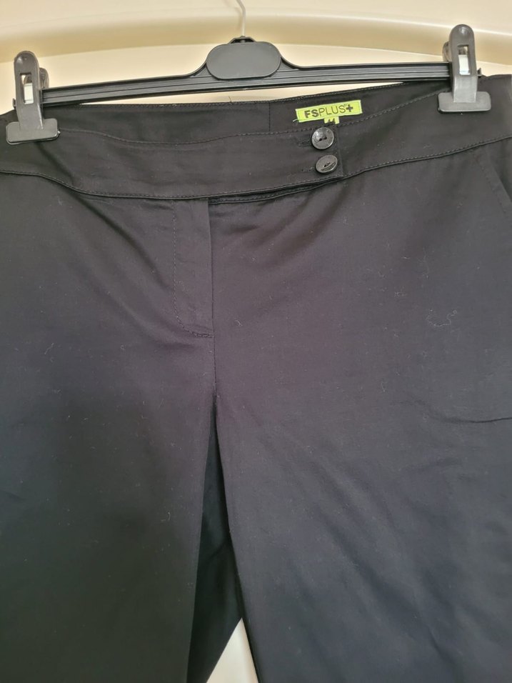 Faik Sönmez Kapri Siyah Parlak Kumaş Pantolon - Görsel 2