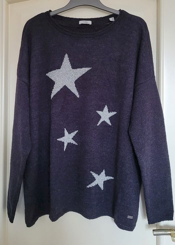 Tchibo Yıldız Desenli Lacivert Örgü Kazak - Görsel 7