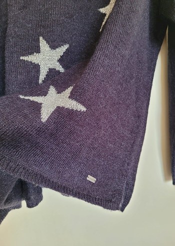 Tchibo Yıldız Desenli Lacivert Örgü Kazak - Görsel 6