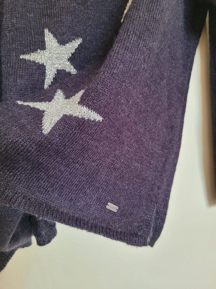 Tchibo Yıldız Desenli Lacivert Örgü Kazak - Görsel 3