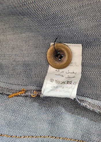 Düğmeli Lacivert Kadın Denim Trençkot/Pardesü - Görsel 11