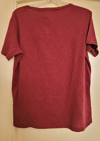 Bordo Payetli Kısa Kollu Tişört - Görsel 4