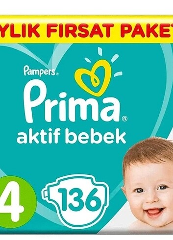 Prima Aktif Bebek 4 numara 68 adetli 