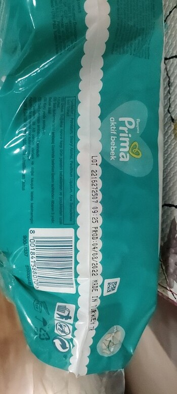 2 Beden: 3-6 kg Beden Prima Aktif Bebek 2 Numara 72 adetli