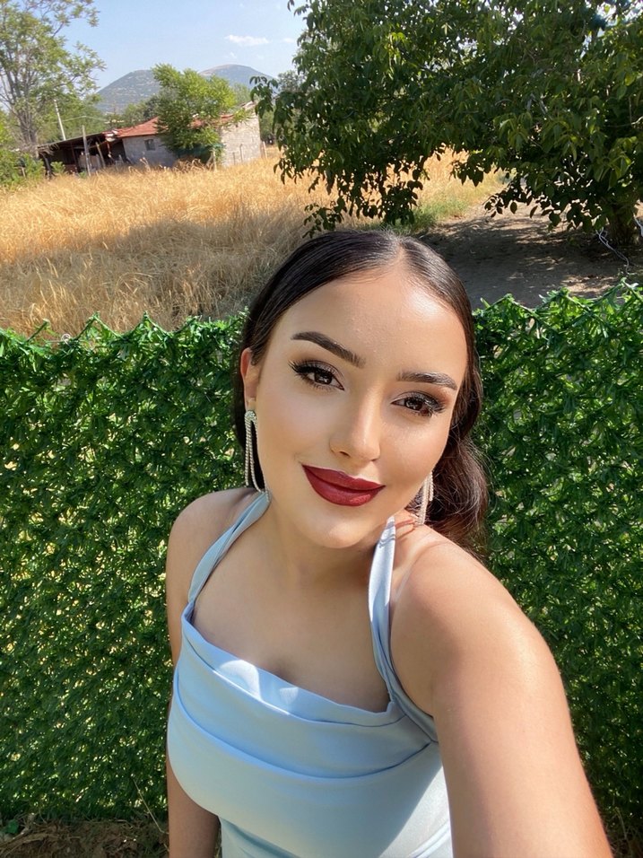 Mavi Drapeli Straplez Uzun Abiye Elbise terzilik işlem gördü - Görsel 3