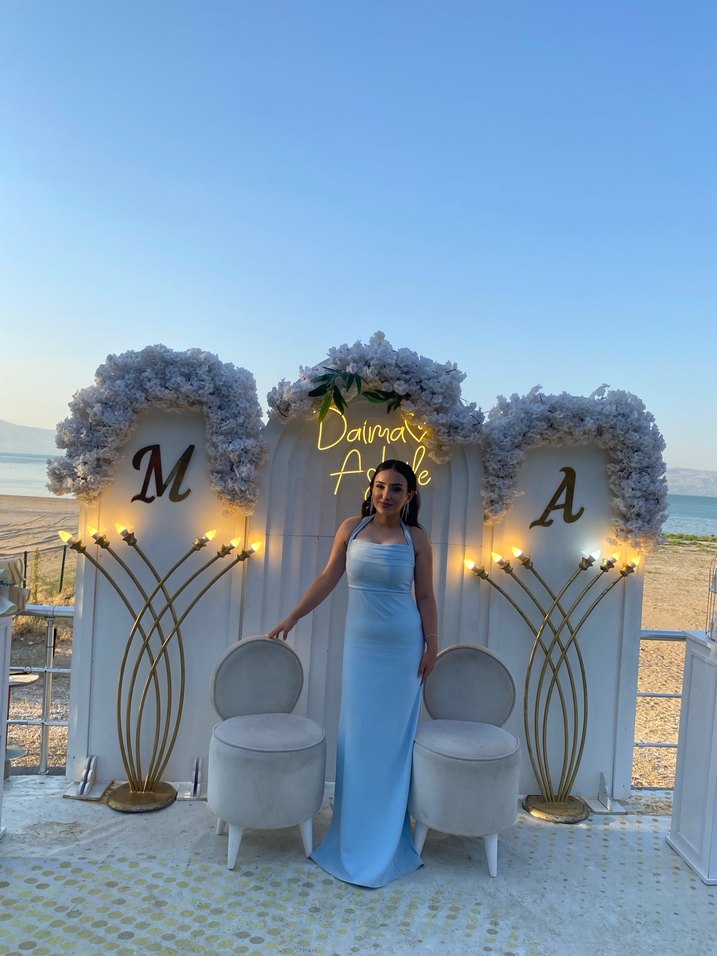 Mavi Drapeli Straplez Uzun Abiye Elbise terzilik işlem gördü - Görsel 2