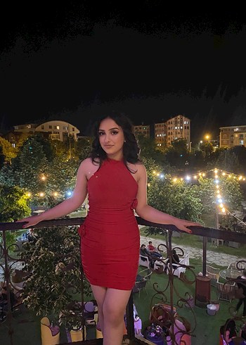 Kırmızı Drapeli Midi Abiye Elbise - Görsel 2