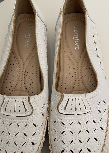 Beyaz Kadın Dolgu Topuklu Düz Ayakkabı 40 - Görsel 2