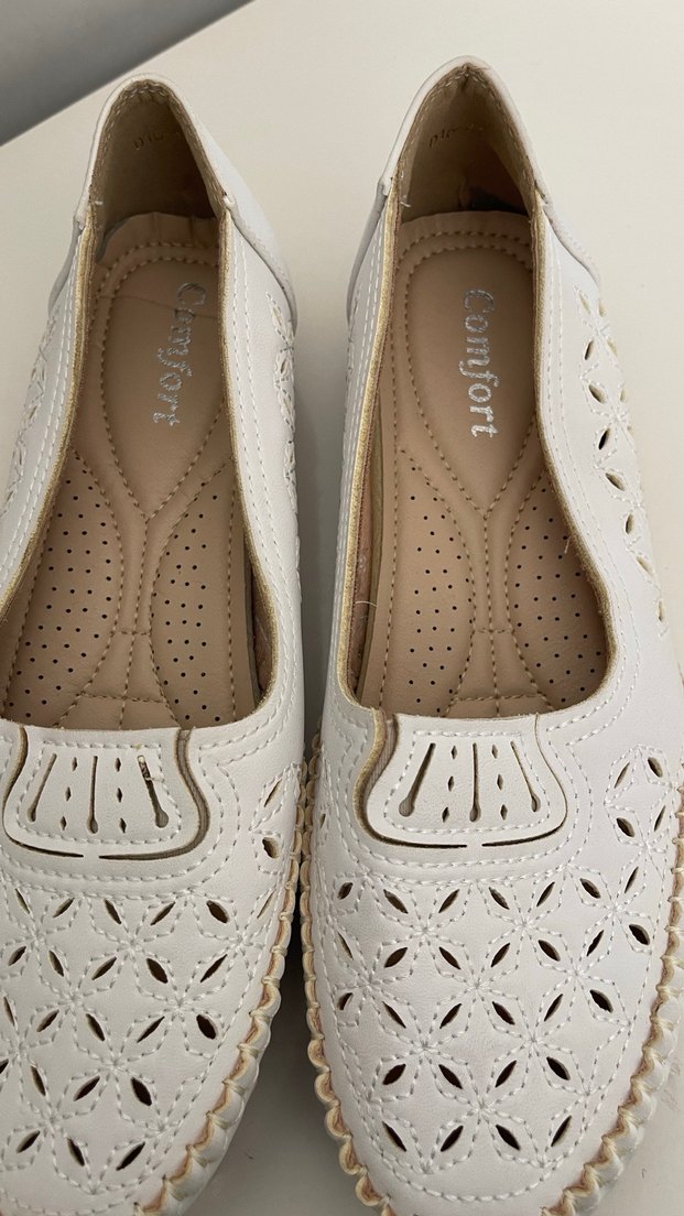 Beyaz Kadın Dolgu Topuklu Düz Ayakkabı 40 - Görsel 2