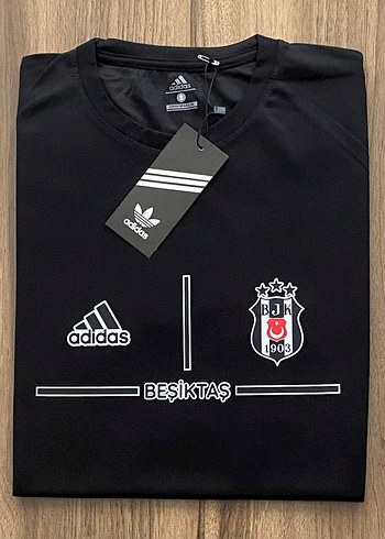 Unisex Beşiktaş Siyah Kısa Kollu Spor Tişört