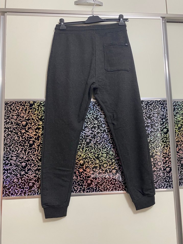 Füme Bağcıklı Salaş Eşofman Altı - Görsel 4