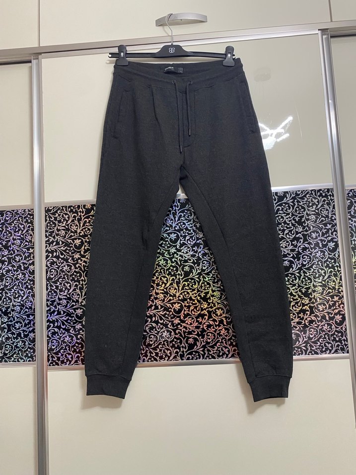 Füme Bağcıklı Salaş Eşofman Altı - Görsel 2