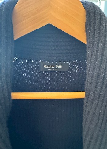 Massimo Dutti Erkek Lacivert Yün Hırka - Görsel 3