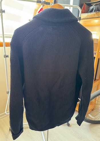 Massimo Dutti Erkek Lacivert Yün Hırka - Görsel 2