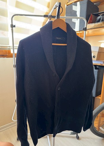 Massimo Dutti Erkek Lacivert Yün Hırka - Görsel 4