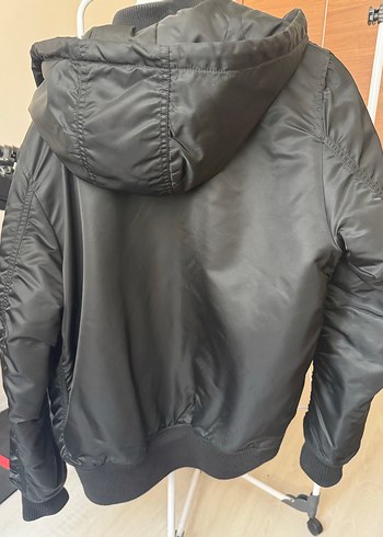 Alpha Industries Siyah Fermuarlı Erkek Mont - Görsel 6