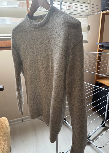 American Vintage Gri Yün Triko Kazak - Görsel 3