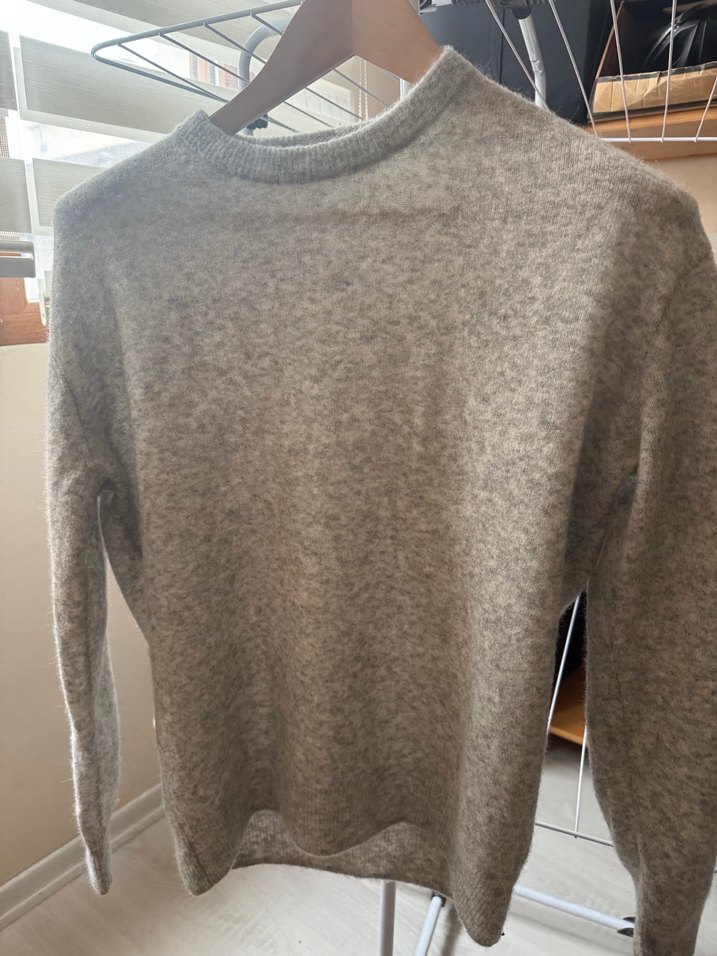 American Vintage Gri Yün Triko Kazak - Görsel 2