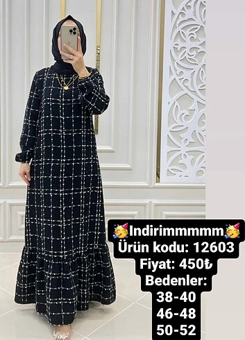 Tesettür kışlık elbise 