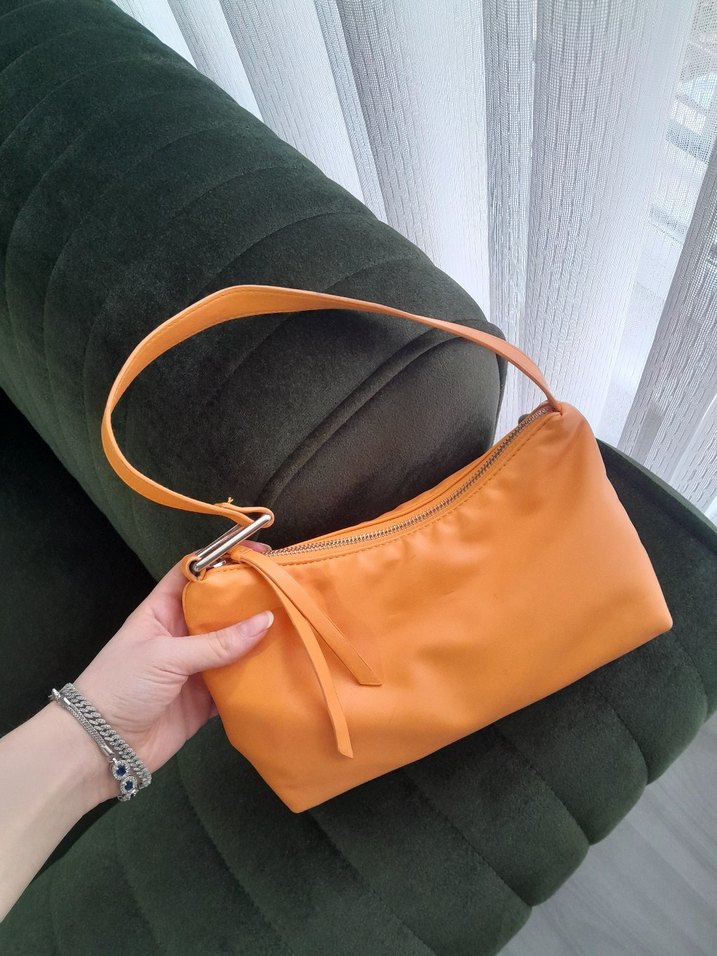 Pull&Bear Turuncu Minimalist Deri Kadın Çanta - Görsel 3