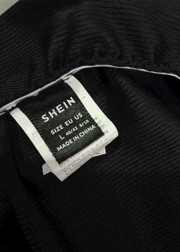 Sheın Drapeli Siyah Midi Akşam Elbisesi - Görsel 2