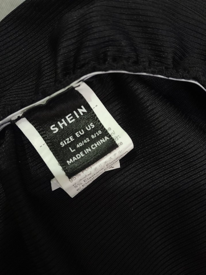 Sheın Drapeli Siyah Midi Akşam Elbisesi - Görsel 2