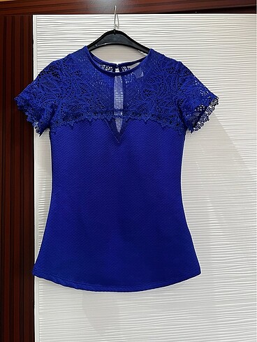 H&M Mavi Şık bluz