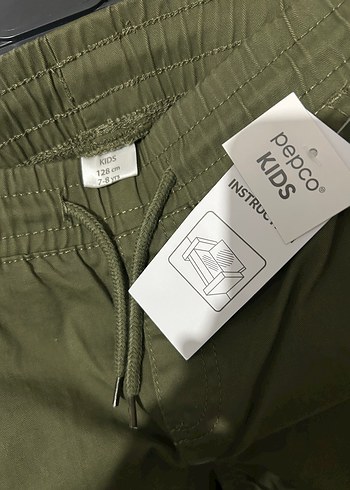 8 Yaş Beden Erkek Çocuk Haki Kamuflaj Kargo Pantolon
